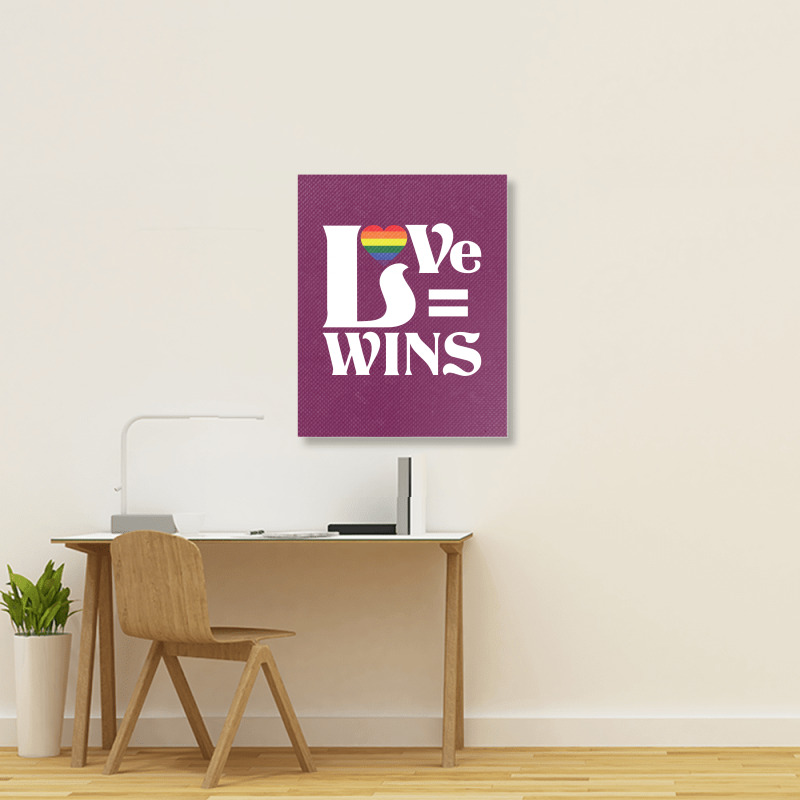 Love Wins Portrait Canvas Print | Artistshot