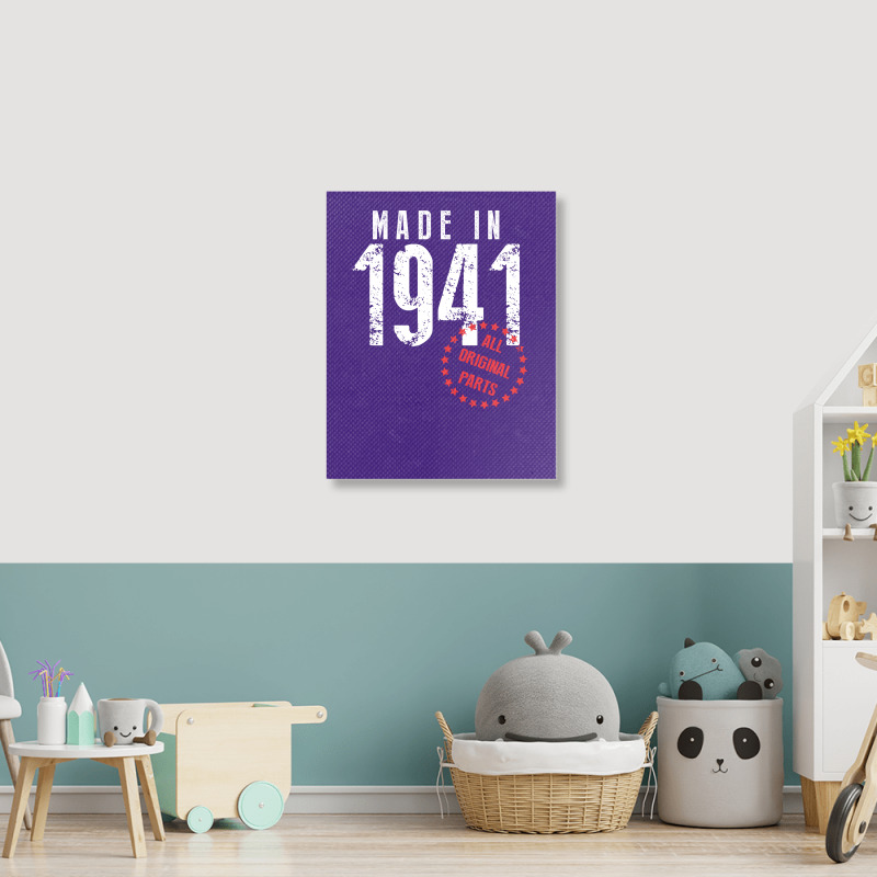 Made In 1941 All Original Parts Portrait Canvas Print | Artistshot