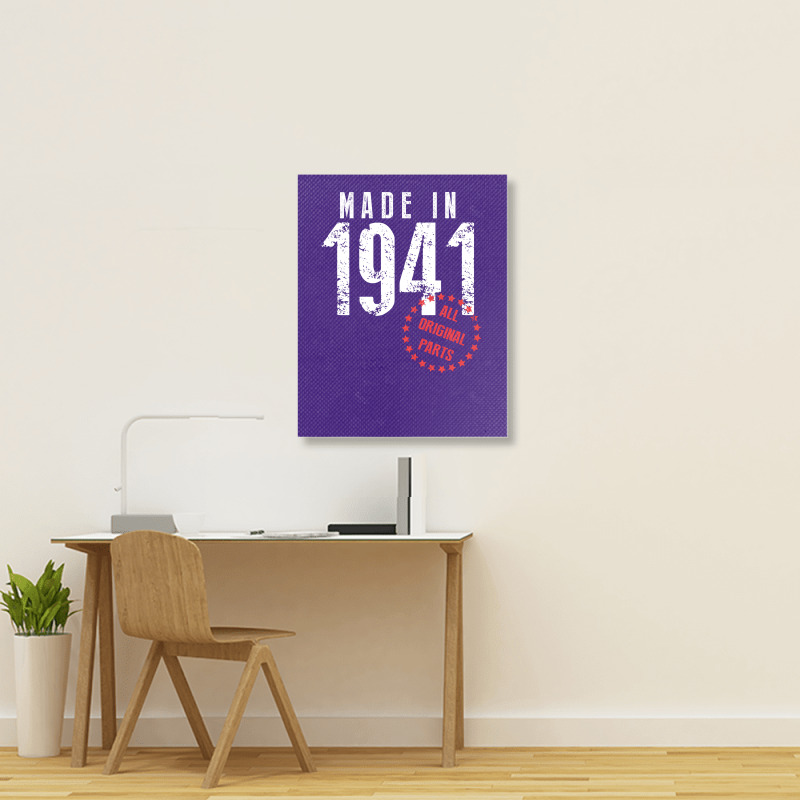 Made In 1941 All Original Parts Portrait Canvas Print | Artistshot