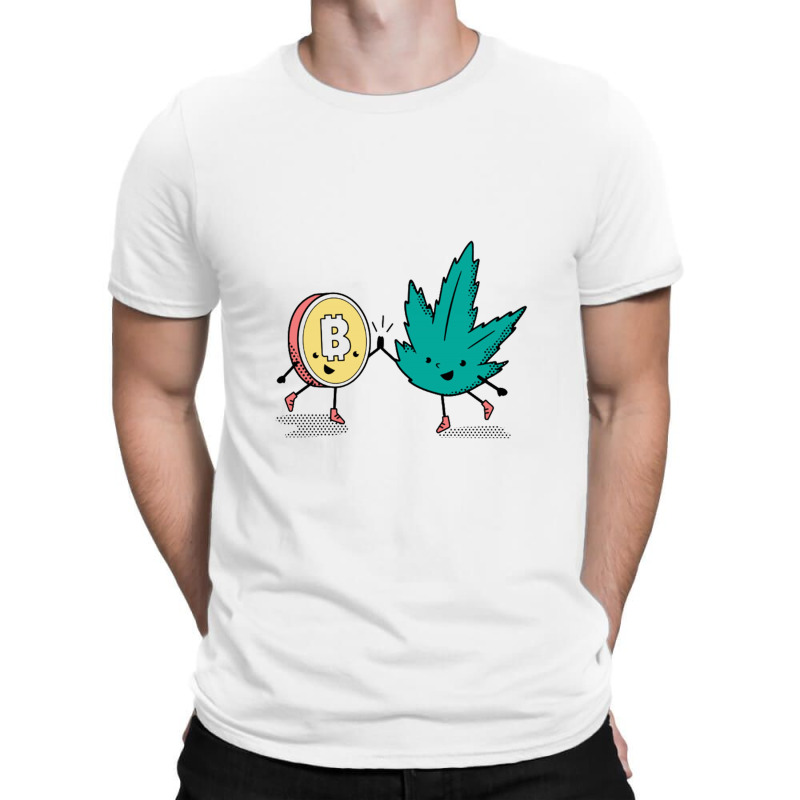 Bitcoin , Weed Funny Cannabis , Cryptocurrency Gift Tee Shir T-shirt | Artistshot