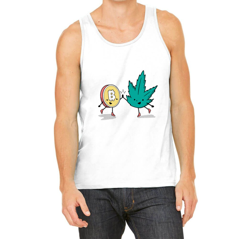 Bitcoin , Weed Funny Cannabis , Cryptocurrency Gift Tee Shir Tank Top | Artistshot