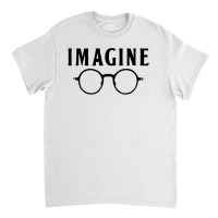 Imagine T Shirt Choose Peace Peaceful Lennon Glasses No War Classic T-shirt | Artistshot