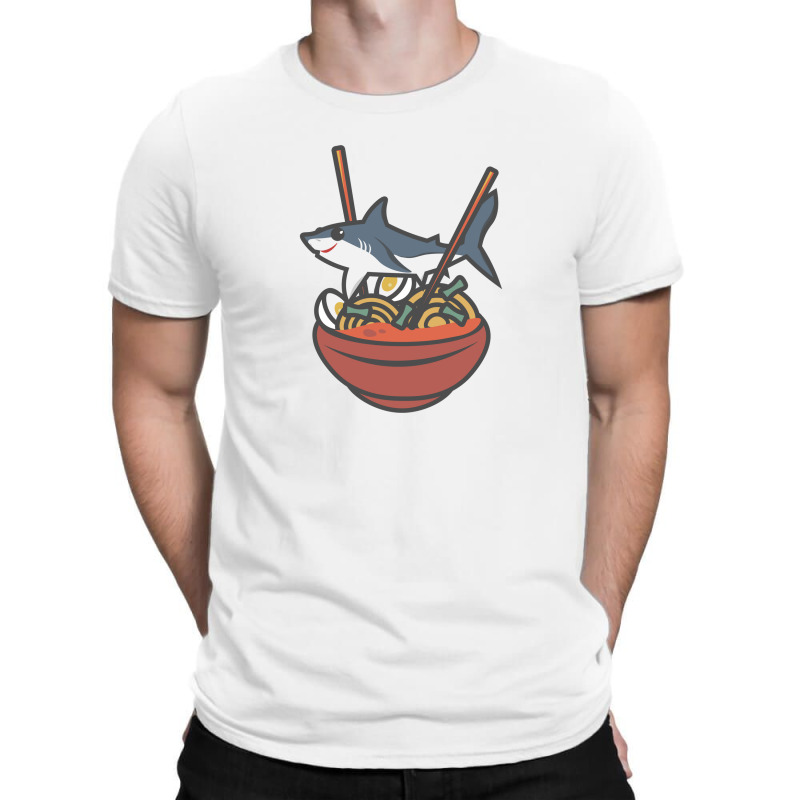 Shark Ramen Illustration T-shirt | Artistshot