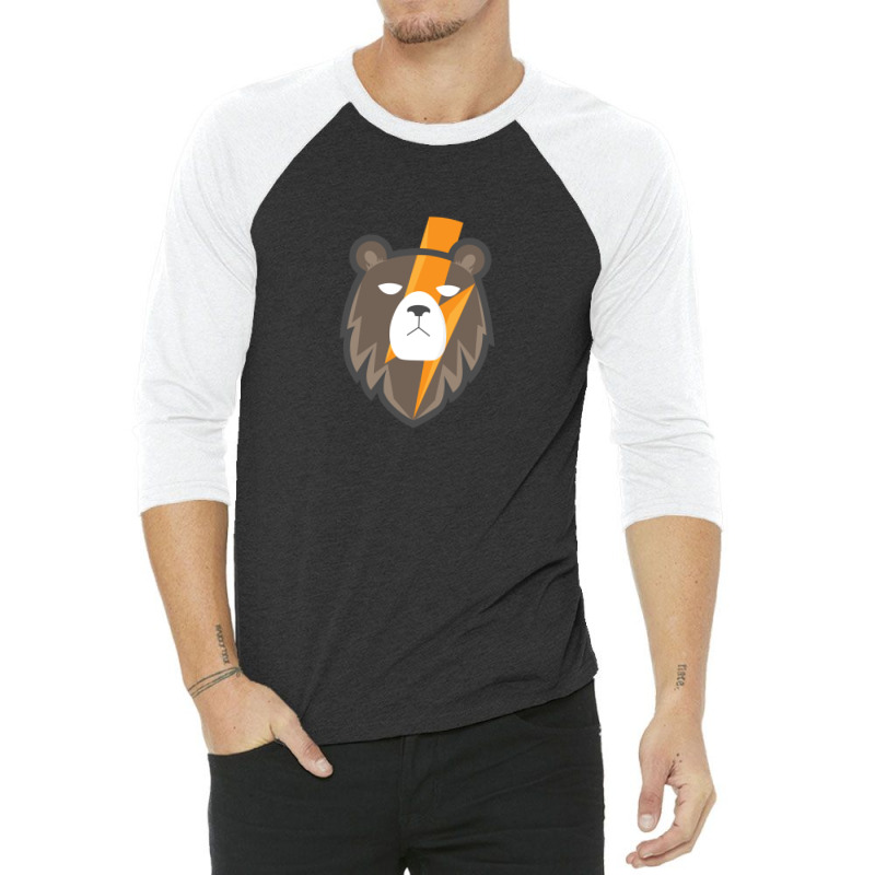 Thunder Bear Illustration 3/4 Sleeve Shirt by RAPart | Artistshot