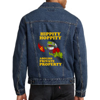 Hippity Hoppity Abolish Private Property Men Denim Jacket | Artistshot