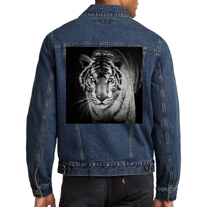 White Tiger Men Denim Jacket by TobyShop | Artistshot