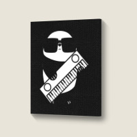 Keyboard Musician T  Shirt Synthesizer Keyboard Instrument Panda T  Sh Portrait Canvas Print | Artistshot