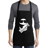 Keyboard Musician T  Shirt Synthesizer Keyboard Instrument Panda T  Sh Medium-length Apron | Artistshot