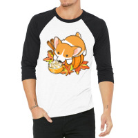 Pumpkin Spice Corgi 3/4 Sleeve Shirt | Artistshot