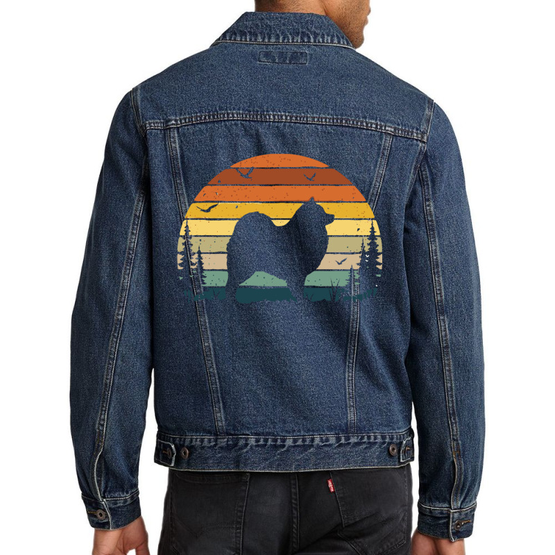 Samoyed Dog Men Denim Jacket by marceliana | Artistshot