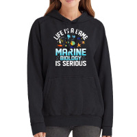 Life Is A Game Marine Biology Is Serious Ocean Student Sea T Shirt Vintage Hoodie | Artistshot