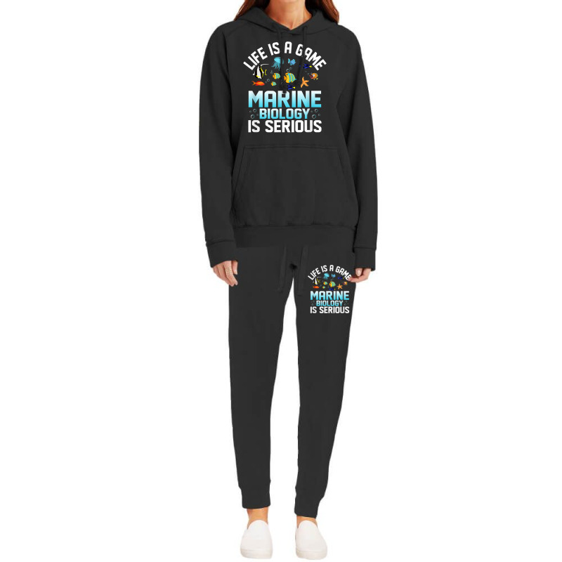 Life Is A Game Marine Biology Is Serious Ocean Student Sea T Shirt Hoodie & Jogger Set | Artistshot