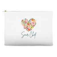 Sour Chef Job Pride Best Sour Chef Mother's Day Floral Heart T Shirt Accessory Pouches | Artistshot