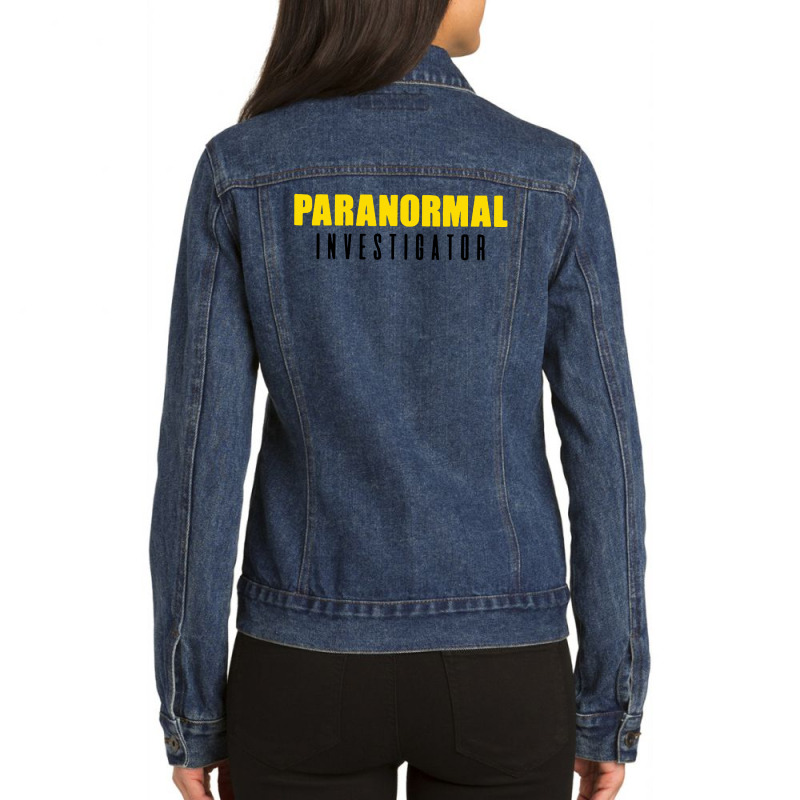 Ghost Hunting Paranormal Investigator Gift Ladies Denim Jacket by Creative Tees | Artistshot