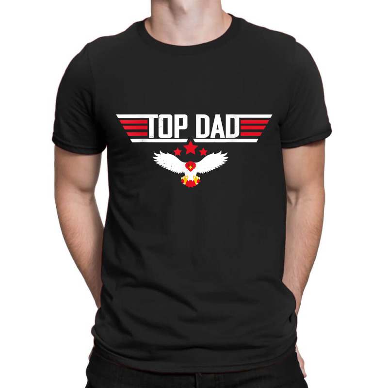 Mens Top Dad Funny Cool Bald Eagle Usa Father Father's T Shirt T-shirt | Artistshot