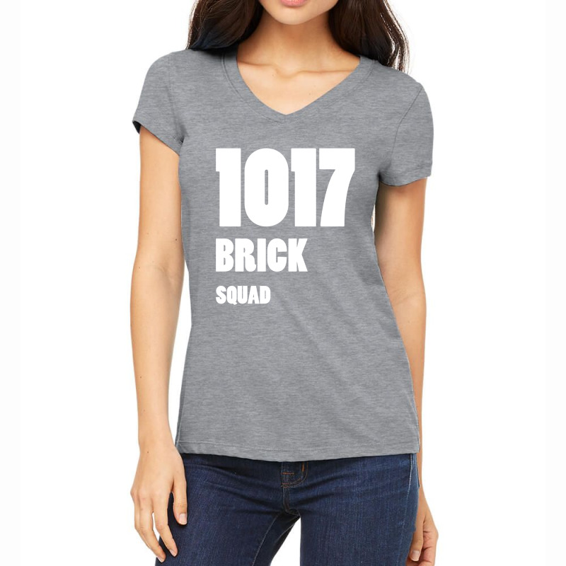 1017 Brick Squad White Women's V-Neck T-Shirt by kroos_sell | Artistshot