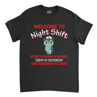 Night Shift Nurse Owls Funny Nursing Rn Lpn Cna Women T Shirt Classic T-shirt | Artistshot