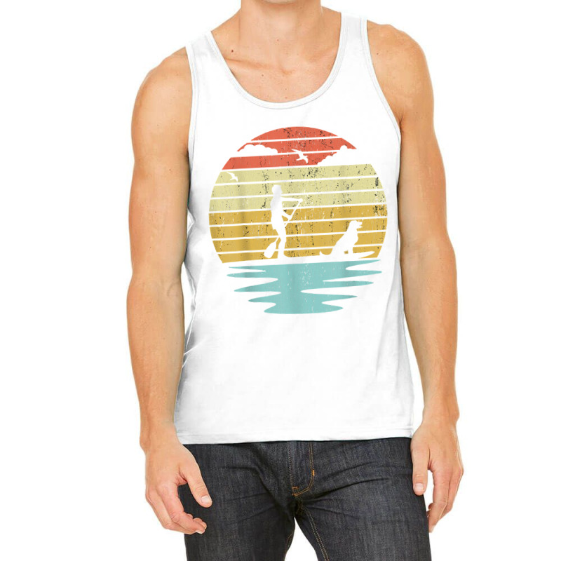 Stand Up Paddle Board Sup Dog Boarding Retro Water Sports T Shirt Tank Top | Artistshot