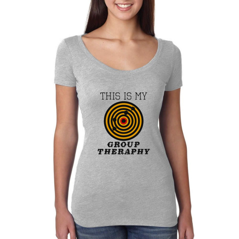 This Is My Group Therapy Shooting Target Women's Triblend Scoop T-shirt by BealArt | Artistshot