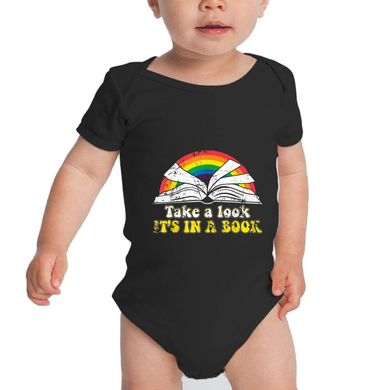 Love Reading Love Rainbows Gift Retro Rainbow Baby Bodysuit by jabaludden | Artistshot