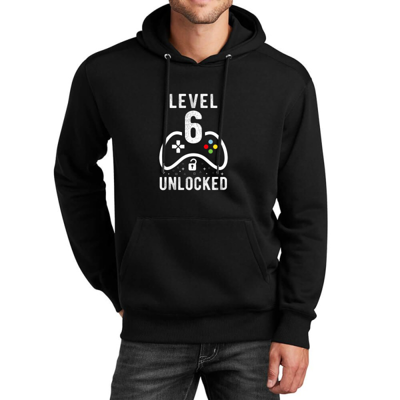 Kids Level 6 Unlocked Video Game 6th Birthday Gift Unisex Hoodie | Artistshot