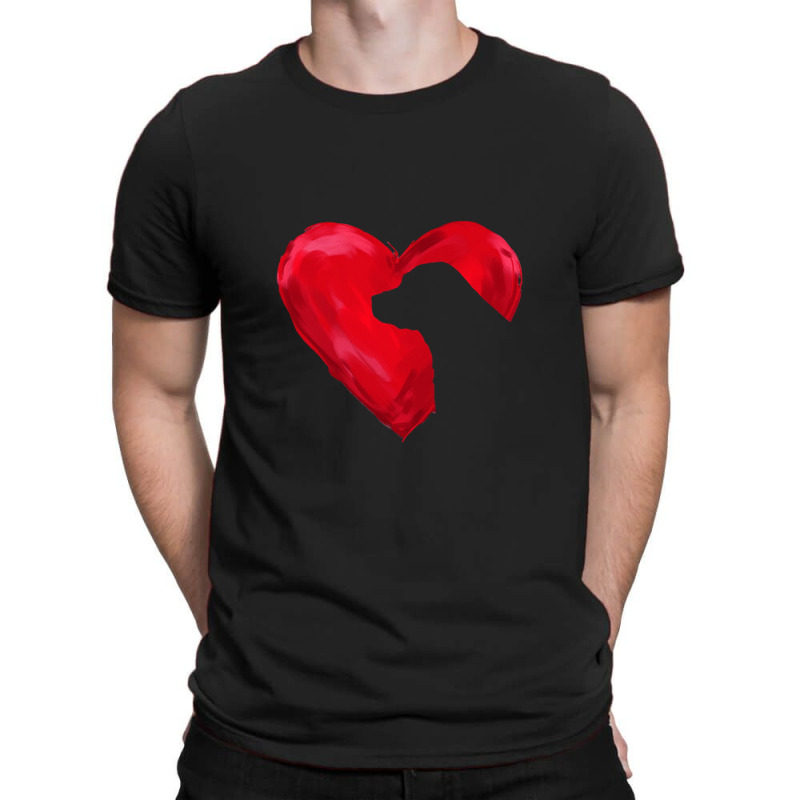 Labrador Heart Silhouette Valentine's Day Dog Lover Gift T-shirt | Artistshot