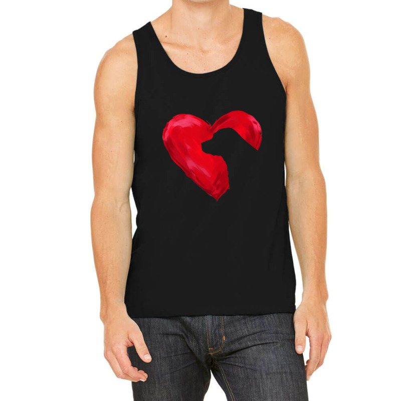 Labrador Heart Silhouette Valentine's Day Dog Lover Gift Tank Top | Artistshot