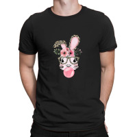 Leopard Print Rabbit Bunny Blowing Bubble Gum Easter Day T-shirt | Artistshot