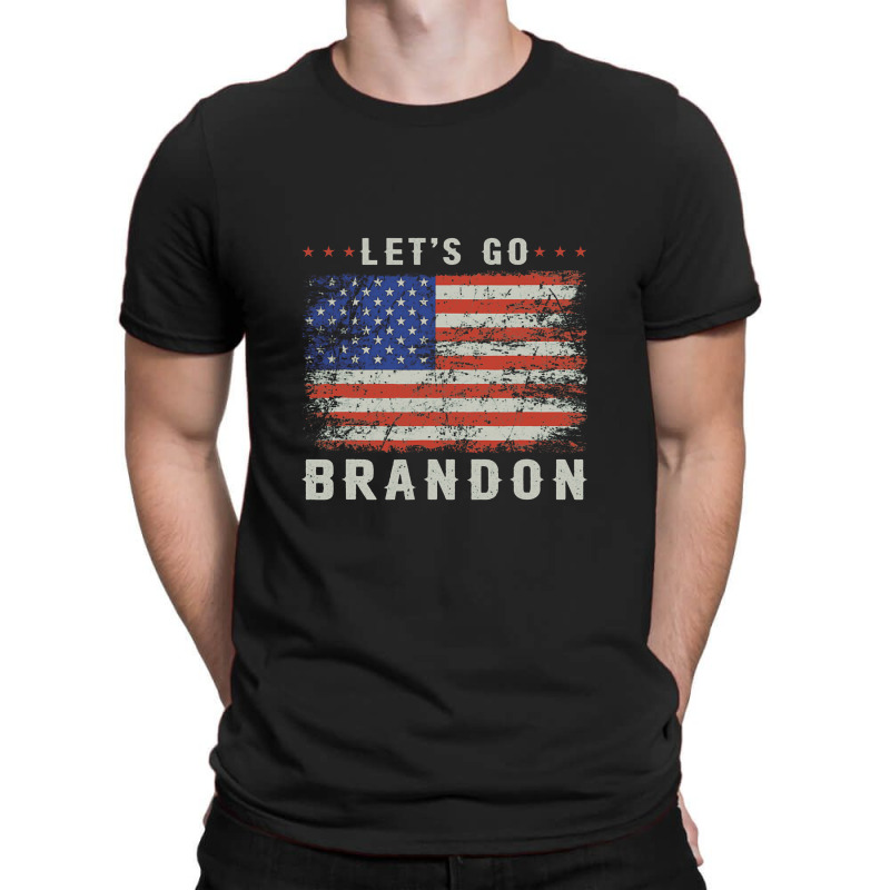 Let’s Go Brandon Funny Vintage American Flag T-shirt | Artistshot