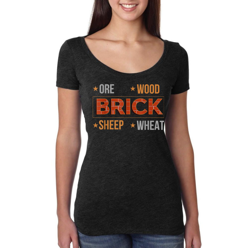 Ore Wood Brick Sheep Wheat Settlers Board Game T Shirt Women's Triblend Scoop T-shirt by hollymu | Artistshot