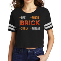 Ore Wood Brick Sheep Wheat Settlers Board Game T Shirt Scorecard Crop Tee | Artistshot