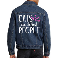 Cats Are The Best People Men Denim Jacket | Artistshot