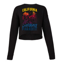 Retro ‘50s California Surfing Paradise Surfboarder Style Sum T Shirt Cropped Sweater | Artistshot