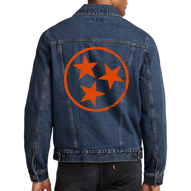 Tennessee Flag Vintage Grunge Distressed Graphic Men Denim Jacket by Creative Tees | Artistshot