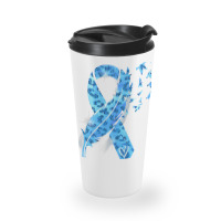 Diabetes Diabetic Leopard Blue Ribbon Stay Strong 131 Diabetes Awarene Travel Mug | Artistshot