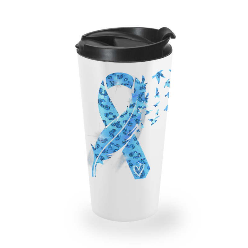 Diabetes Diabetic Leopard Blue Ribbon Stay Strong 131 Diabetes Awarene Travel Mug by circularflap | Artistshot