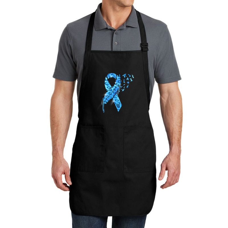 Diabetes Diabetic Leopard Blue Ribbon Stay Strong 131 Diabetes Awarene Full-Length Apron by circularflap | Artistshot