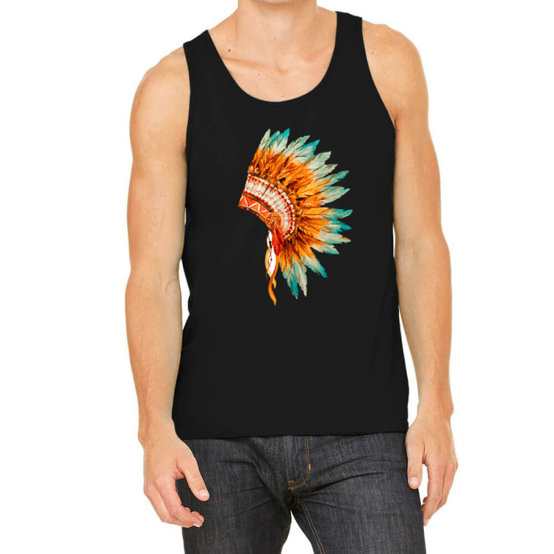 Native American Headdress Tank Top by jabaludden | Artistshot