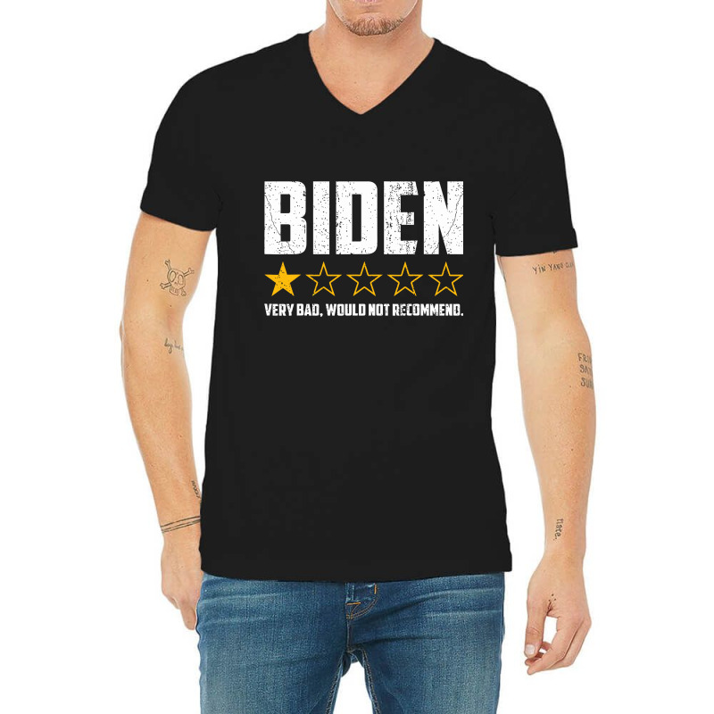 Biden 1 Star President America Very Bad Would Not Recommend V-neck Tee | Artistshot