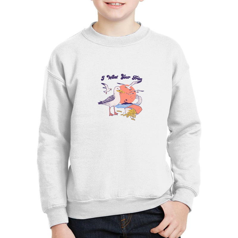 Birds Eat French Fries In The Sea Youth Sweatshirt by bayuniaga | Artistshot