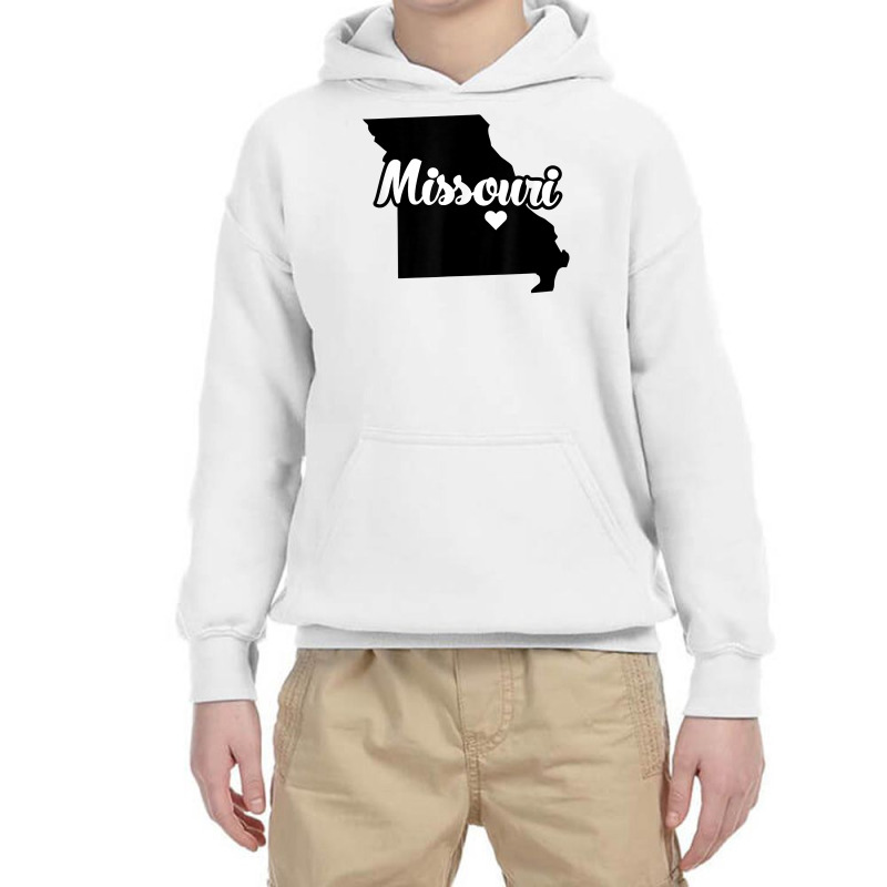 Missouri Home State Outline T Shirt Youth Hoodie by marshall0976 | Artistshot