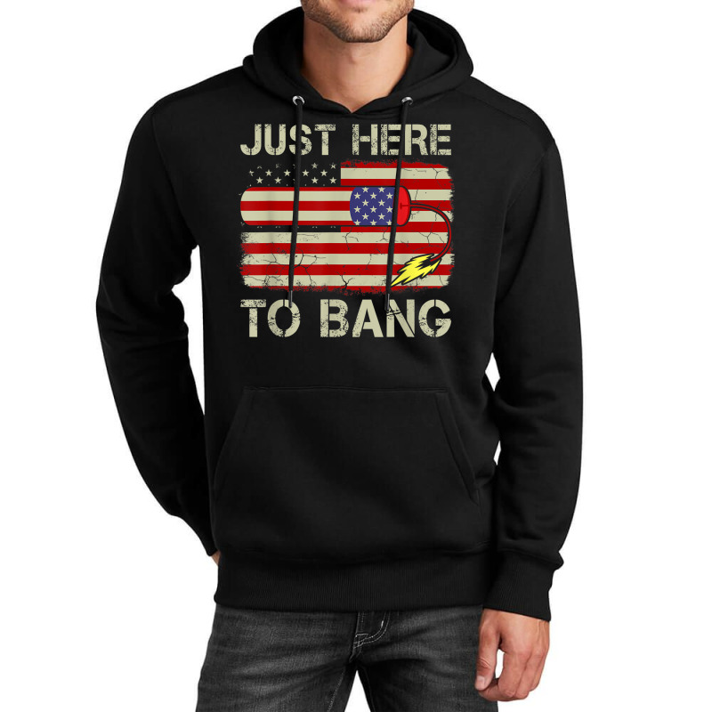 Just Here To Bang Unisex Hoodie | Artistshot