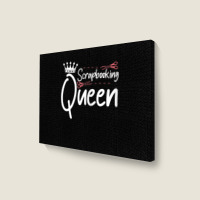 Womens Scrapbooking Queen Scrapbook Scrapbooker Crops Sticker Swaps T Landscape Canvas Print | Artistshot