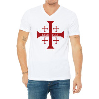 Crusader Christianity Deus Vult God Will T Shirt V-neck Tee | Artistshot