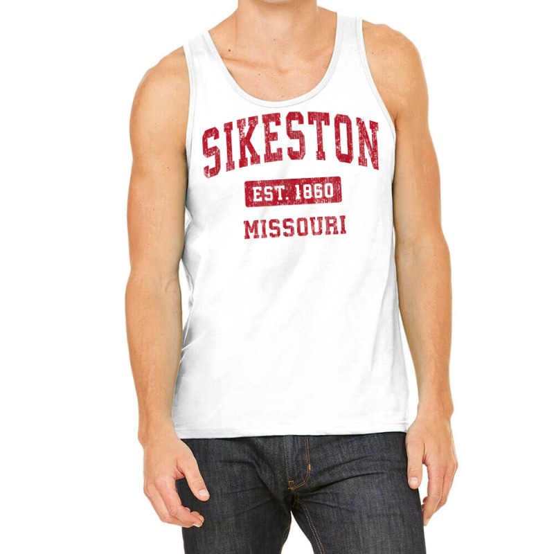 Sikeston Missouri Mo Vintage Sports Design Red Design T Shirt Tank Top by marshall0976 | Artistshot