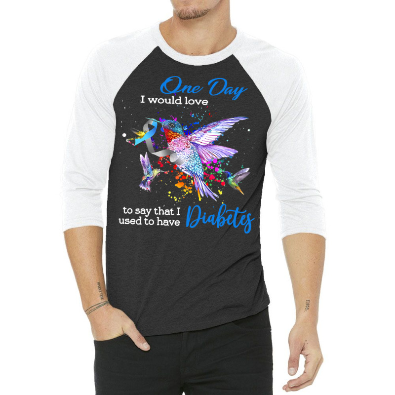 Diabetes Diabetic Hummingbird Birds I Have Used To Have Diabetes 174 D 3/4 Sleeve Shirt by circularflap | Artistshot