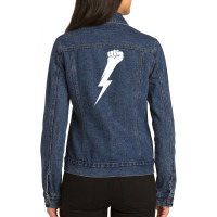 Hand Lightning Ladies Denim Jacket | Artistshot