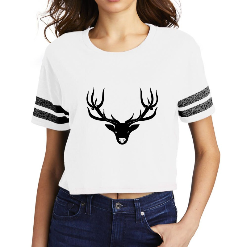 Deer Head Scorecard Crop Tee by s4rt4 | Artistshot