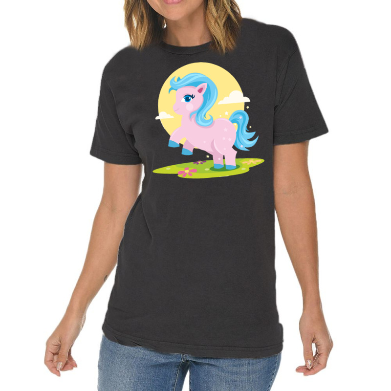 Pink Pony Vintage T-Shirt by marceliana | Artistshot