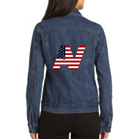 Av American Vacation Ladies Denim Jacket | Artistshot